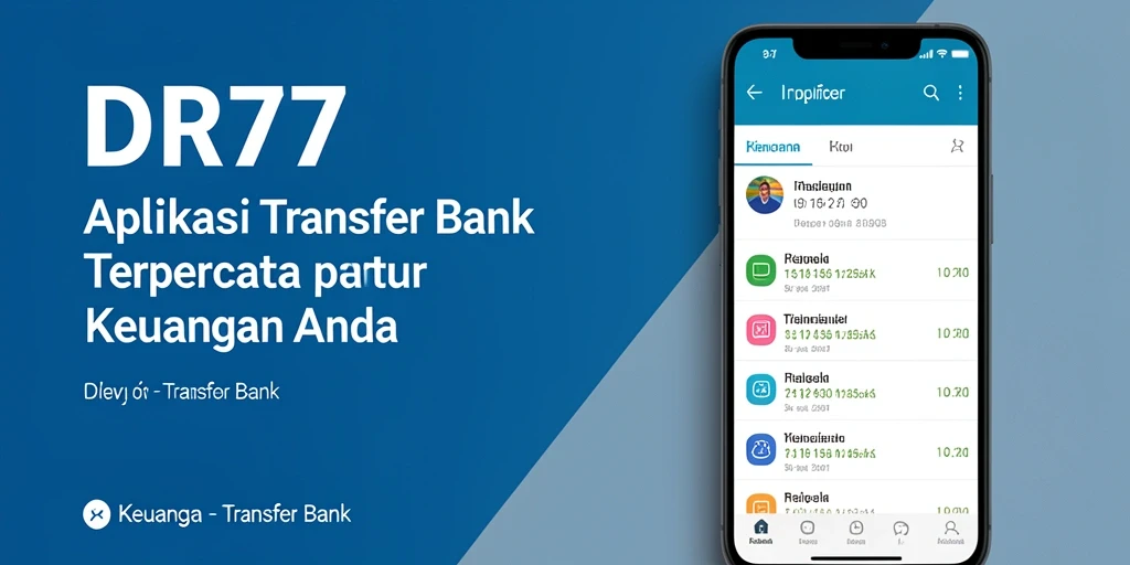 Tampilan antarmuka aplikasi IDR77 untuk transfer bank yang mudah digunakan.
