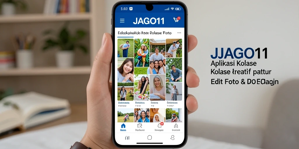Antarmuka JAGO11 yang simpel dan intuitif untuk kolase foto.