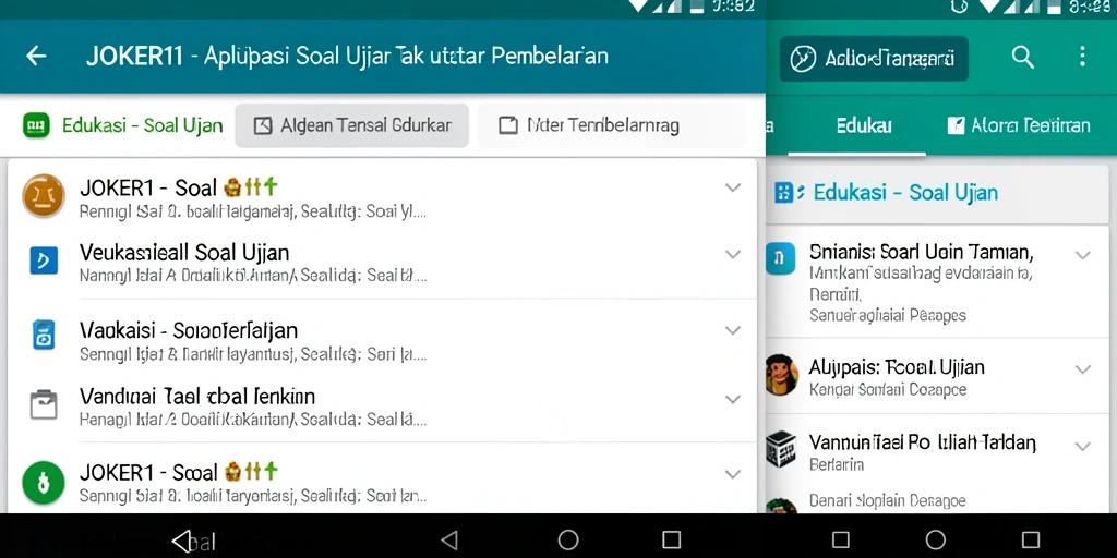 Tampilan antarmuka aplikasi JOKER11 yang intuitif dan menarik.