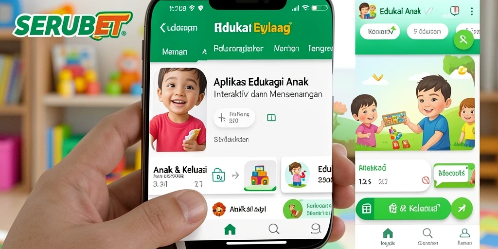 Antarmuka aplikasi SERUBET yang interaktif dan ramah anak.