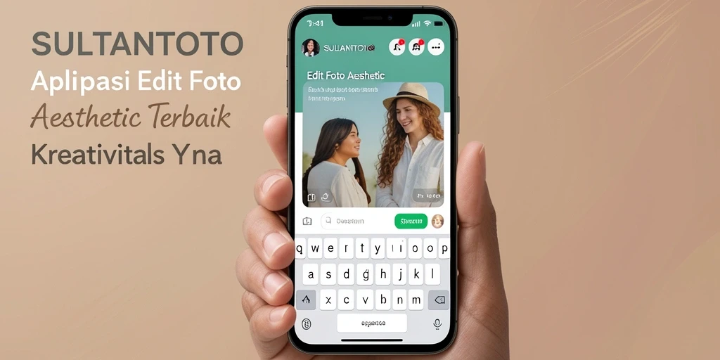 Screenshot SULTANTOTO menampilkan antarmuka aplikasi Edit Foto Aesthetic yang menarik.