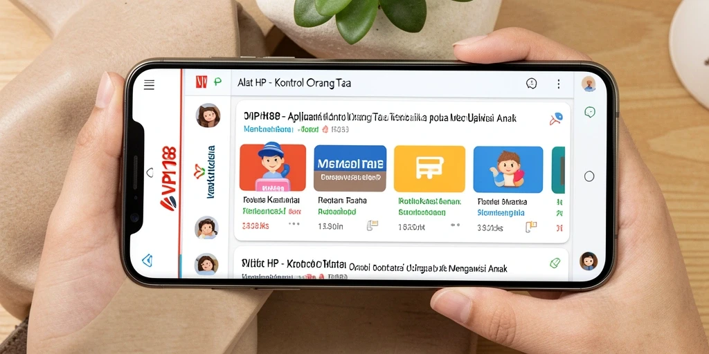 Tampilan antarmuka VIP188 yang sederhana dan fungsional untuk kontrol orang tua.